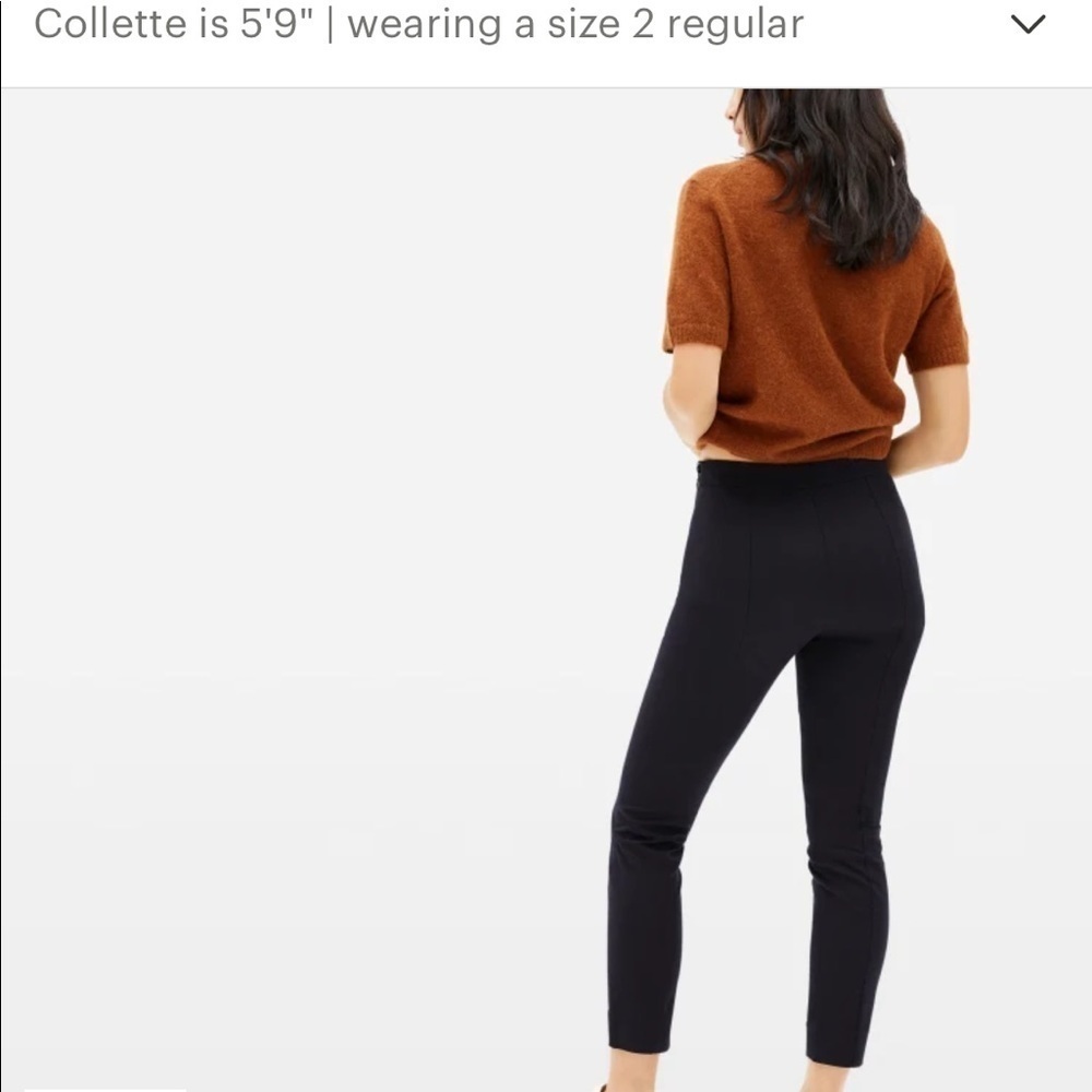 Everlane side zip stretch cotton pants in black - Picture 2 of 9
